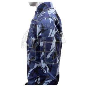 Camisa de Trabajo Unisex Azul Marino Camuflaje 2026, Corte Regular, Antiestática, para Fábrica/Taller, Protección Contra Incendios, con Respirador, para Soldadura - Product Image 1
