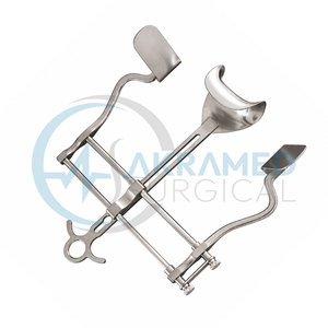 Écarteur abdominal V Mueller Balfour avec jeu de lames latérales Gibson, en acier inoxydable, instrument de chirurgie générale, certifié CE ISO - Product Image 5