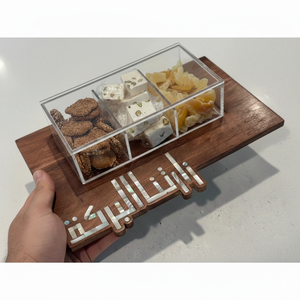 High Quality Modern Acrylic Wood Movable Serving Trays <b>Ramadan</b> <b>Chocolate</b> Box MOP Inlay From Vietnam Nice Price - Product Image 2