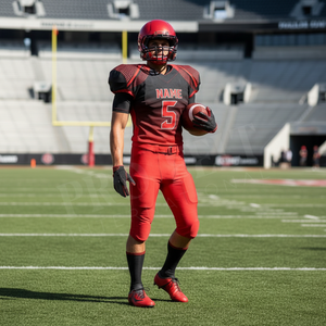 OEM Unique Design Short Sleeve American Football Uniforms Customized Embroidery Logo Design Team Name & Number Football Uniforms - Product Image 3