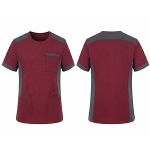 Uniforme Médico de Trabajo para Enfermería, Blusa de Manga Corta con Cuello Redondo para Aplicaciones Médicas y de Atención Sanitaria Profesionales - Product Image 1