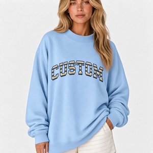 Women's Premium Oversized Sweatshirt Classic Mockneck Pullover Relaxed Fit Contemporary Design Soft and Breathable <b>Fabric</b> - Product Image 2