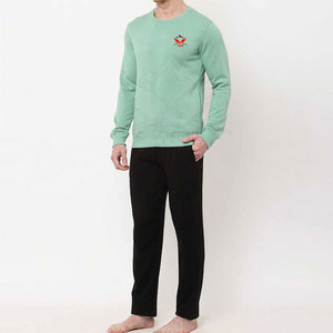 Ensemble de survêtement décontracté d'hiver pour hommes, manches longues, couleur unie, haute qualité, écologique, respirant, séchage rapide, design personnalisé, pour la gym - Product Image 3
