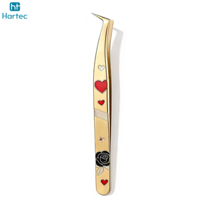 High Precision Matte Black 45-Degree Curved Stainless Steel Volume Tweezers, Non-Slip Anti-Static Eyelash Extension Tools - Product Image 5