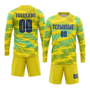 Ensemble de maillots de football pour hommes à motif éclair, kit de maillot de football personnalisé imprimé, respirant, séchage rapide, vêtements de sport d'entraînement OEM - Product Image 6