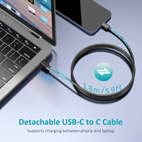 شاحن لابتوب USB-C بقوة 65 واط متوافق مع لينوفو ثينك باد، إتش بي، ديل، أسوس، كروم بوك، أيسر، سامسونج، ماك بوك