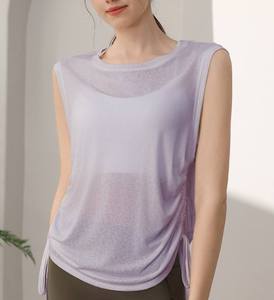 Chaleco Deportivo Estándar 100% Algodón para Mujer, Blusa sin Mangas de Secado Rápido y Transpirable, Top de Yoga y Entrenamiento, Totalmente Tejido - Product Image 4