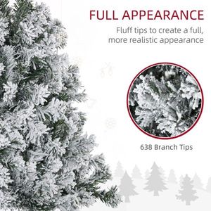 Warm White LED Christmas Trees with Snow Frosted Branches - Product Image 6