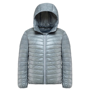 Veste matelassée pour homme avec logo personnalisé sur le devant, col montant en toile, vêtement d'extérieur chaud, veste de sport d'automne - Product Image 4