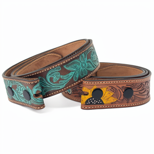 Sangle en cuir vierge pleine fleur de vachette tannée végétale pour outillage et gravure personnalisée, matériel de bricolage pour la fabrication de ceintures en cuir, vente en gros - Product Image 1