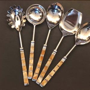 Vaisselle Peut Être Personnalisée LOGO Moderne Service et Cuisine Dessert Couverts Serveurs En Acier Inoxydable Argent Cuillères De Service - Product Image 1