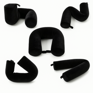 Customizable 100% Memory Foam Round <b>Neck</b> <b>Pillow</b> ARAAMI 200TC for Car <b>Travel</b> Nursing Orthopedic Meditation Camping - Product Image 3