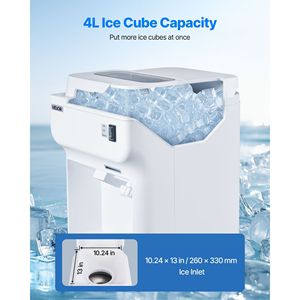 Tritaghiaccio Elettrico Commerciale 350W 1500RPM, Macchina per Coni di Neve da 220 libbre/ora con Contenitore per Cubetti di Ghiaccio da 4L, per Ghiaccio Tritato da Tavolo - Product Image 4