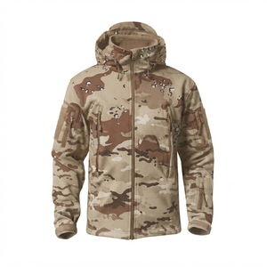 Veste de randonnée d'hiver pour homme, imperméable, coupe-vent, respirante, à capuche zippée, en softshell - Product Image 4