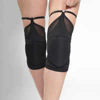Genouillères de pole dance haute qualité respirantes en Spandex/Polyester, noires élégantes avec grip, couleur personnalisable, protection pour la danse sur poteau, le ballet et la danse moderne