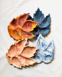 Plateau de service en résine durable au design américain pour fruits secs et aliments à motif solide de couleur naturelle pour un usage quotidien à la maison et les fêtes - Product Image 4