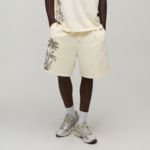 Shorts décontractés pour hommes personnalisés OEM, en polyester et coton, imprimés DTF, avec cordon de serrage, logo personnalisé, vêtements décontractés d'hiver - Product Image 1
