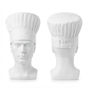 Casquette de Chef Blanche en Sergé de Coton Respirant et Imperméable Blackhardson Premium 200 GSM avec Dos Élastique Personnalisable pour Restaurant et Bar - Product Image 6