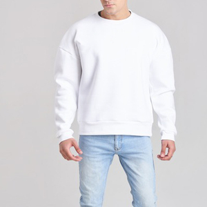 Pull-over col rond en coton 100 % pour homme, tricot uni, personnalisable OEM, vente en gros - Product Image 2