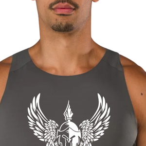 Débardeur de sport gris pour homme, à séchage rapide, sans manches, pour la salle de sport, l'entraînement et la course à pied - Product Image 4