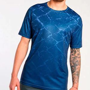 T-shirt de sport décontracté pour homme, séchage rapide, coupe ajustée, respirant, polyester et élasthanne, manches courtes, pour la gym, ARGENT - Product Image 5