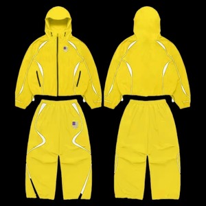 Chándal cortavientos 100% nailon, pantalón y chaqueta con capucha, chándal cortavientos impermeable para hombre - Product Image 5
