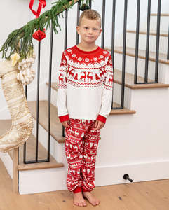 Ensemble de survêtements de Noël assortis pour la famille avec veste et pantalon coordonnés, style festif pour hommes, femmes et enfants - Product Image 2