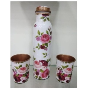 Factory Sales Shiny Polished Metal <b>Copper</b> Water Enamel Finishing Large Water <b>Bottle</b> With Leak Proof Lead <b>Drinking</b> Water <b>Bottle</b> - Product Image 3
