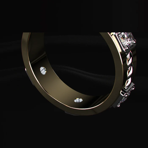 Round Brilliant Labgrown Diamond Eternity <b>Ring</b> with Twisted Rope Design High polish Diamond <b>Ring</b> For Men's From <b>Indian</b> Supplier. - Product Image 2