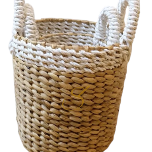 Cesta tejida de jacinto de agua: organizador de juguetes y lavandería - Product Image 3