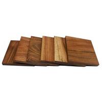 Ensemble de dessous-de-verre ronds en bois avec motif rayé naturel, tapis antidérapants, accessoires de table modernes