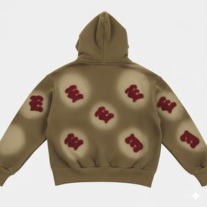 Fabricante de Ropa Vintage, Venta al Por Mayor, Sudaderas Personalizadas de 455 g/m², 100% Algodón, Secado Rápido, Invierno, Estilo Casual, con Detalles Desgastados en la Parte Delantera - Product Image 2