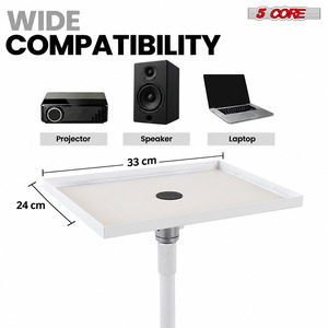 Support de projecteur universel réglable 53 pouces à fixation simple côté, 5 Core PS RB 135 WH, pour maison, bureau et studio - Product Image 5
