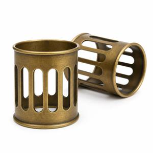 Portavelas Votivas de Ramadán, de Aluminio Perforado en Tono Latón, 8cm, Decoración de Mesa para Eid, Venta al por Mayor - Product Image 1