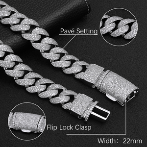 Mens Lab Grown Diamond 925 Silver Iced Out Cuban <b>Link</b> Bracelet Luxury Statement Fashion <b>Jewellery</b> - Product Image 5