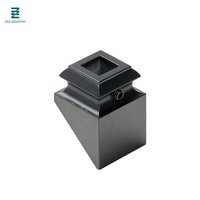 Chaussure de niveau de base plate de broche de fer de balustre d'escalier d'étape avec la vis de réglage pour les balustres carrés de fer de 1/2 pouces