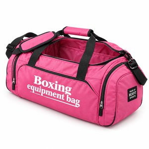 Sac de sport Rexfit pour équipement de boxe, sac de voyage pour entraînement en salle de sport avec fermeture éclair et poignée souple, étiquette personnalisée - Product Image 1