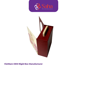 กล่องของขวัญแข็งพร้อมด้ามจับไม้หรูหราโรงงานเวียดนาม | บรรจุภัณฑ์กระดาษแบบกำหนดเองสำหรับของขวัญพรีเมี่ยม - Product Image 5