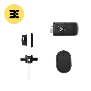 Serrure de porte électronique antivol à verrouillage automatique noire, sans clé - Product Image 2