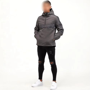 SANGLA SPORTS Custom Men's Pullover Rain <b>Jacket</b> Taped-Seam Half-Zip Winter Outdoor Waterproof Hood Tiny Front <b>Packable</b> Pocket - Product Image 6