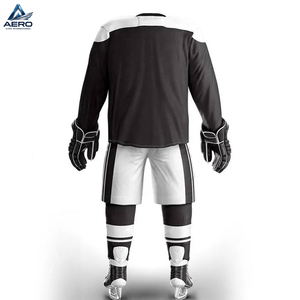Maillots de hockey sur glace personnalisés, respirants, sublimés, tendance, de haute qualité, pour équipes, et shorts assortis - Product Image 4