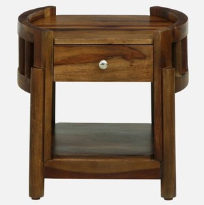 Modern Solid Wood Nightstand With 1 Drawer And Open <b>Shelf</b> Storage Bedroom Furniture Scandinavian Design - Product Image 3