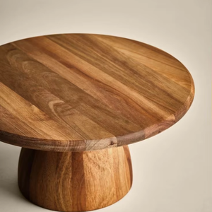 Nouvel Arrivage : Présentoir à Gâteau de Luxe en Bois, Forme Personnalisée, Vente en Gros, Nouveau Design, Présentoir Rond avec Base en Bois pour Décoration de Fête - Product Image 1