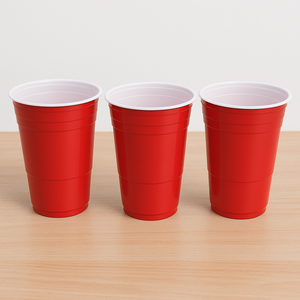 16oz 18oz Red Disposable PP <b>Plastic</b> Party <b>Cups</b> for <b>Drinking</b> Takeaway Beverage Service Custom Logo Custom Printing - Product Image 1