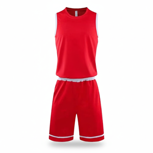 Maillot de basket-ball réversible personnalisé pour équipe, design uni, unisexe, ensemble uniforme 100% polyester à séchage rapide - Product Image 1