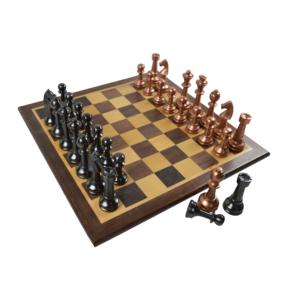 Juego de Ajedrez de Madera con Piezas Metálicas, Diseño de Lujo Personalizado, Disponible a Precio Competitivo - Product Image 1