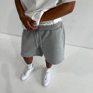 กางเกงวอร์มขาสั้นใส่ได้ทั้งชายและหญิงขา2025ใหม่ใส่ได้ทั้งชายและหญิงกางเกงขาสั้นผ้าย้นส์แบบลำลองสีพื้น - Product Image 3