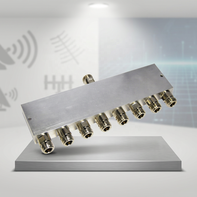 Reactive Power Divider 8-Way RF Power Divider 0.1-1.3 GHz N-Type Coaxial Power Splitter 50 Ohm for RF Signal Distribution