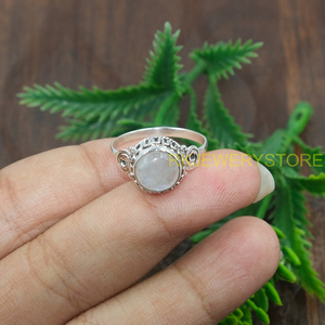 Natural Moonstone Gemstone <b>Ring</b> 925 Sterling <b>Silver</b> Handmade <b>Statement</b> Vintage Boho <b>Statement</b> <b>Ring</b> for Women Gemstone Jewelry - Product Image 5