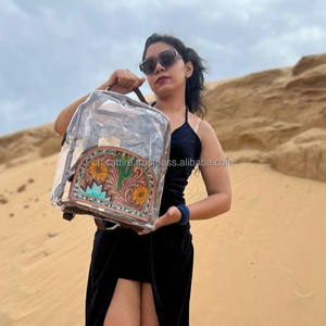 กระเป๋าเป้หนังพีวีซีแบบใสมีเครื่องมือของแท้สินค้ามาใหม่กระเป๋าสะพายหลังแบบใสมีสไตล์ใสมีสไตล์แบบตะวันตก - Product Image 1
